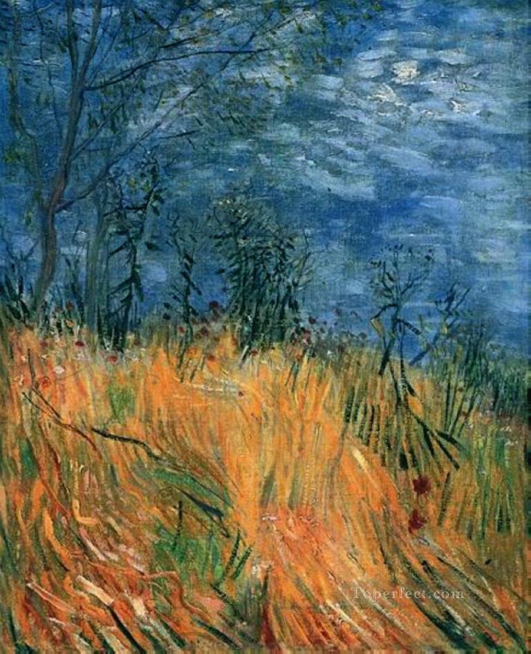 Edge of a Wheatfield with Poppies Vincent van Gogh Oil Paintings